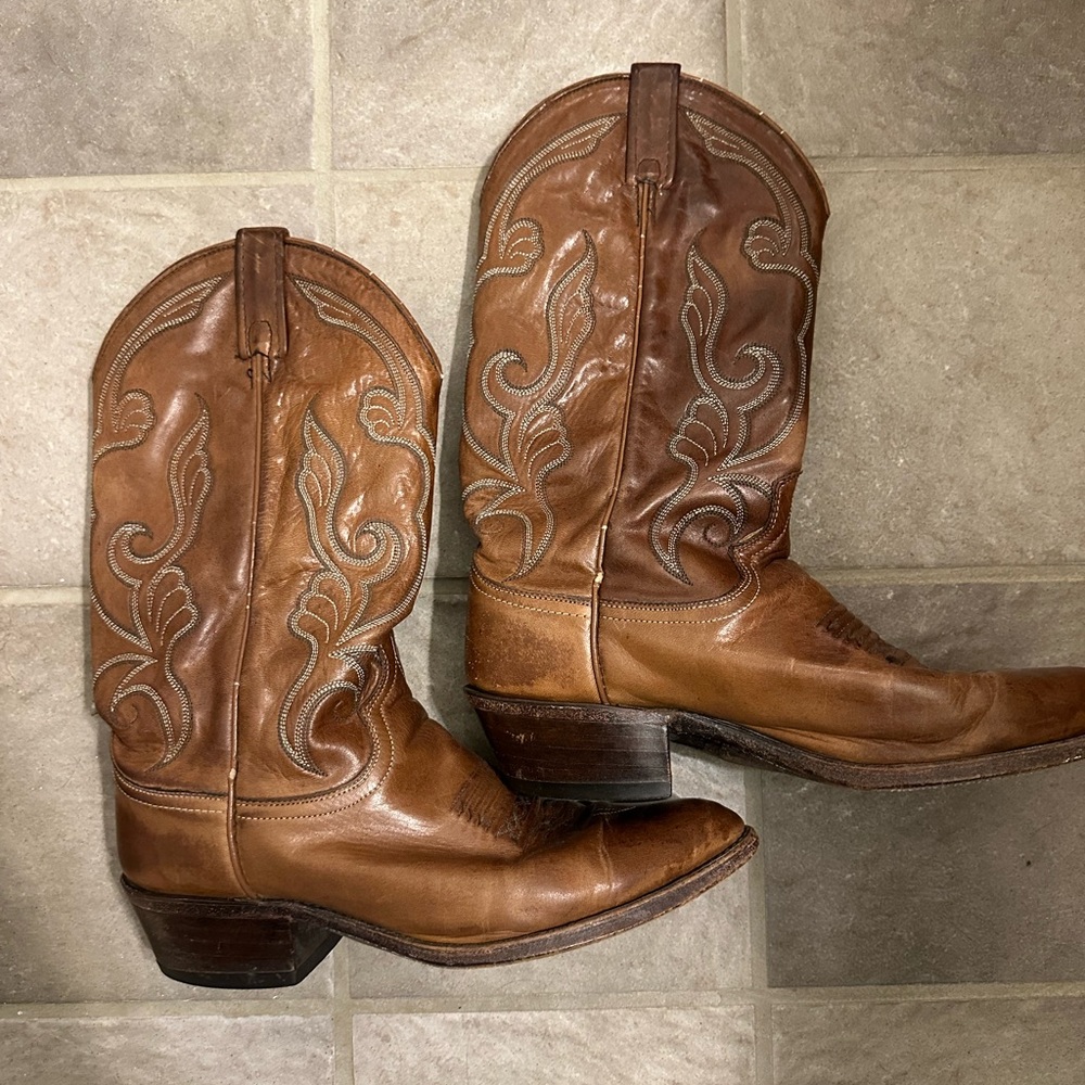 Dan Post Tan Leather Western Boots